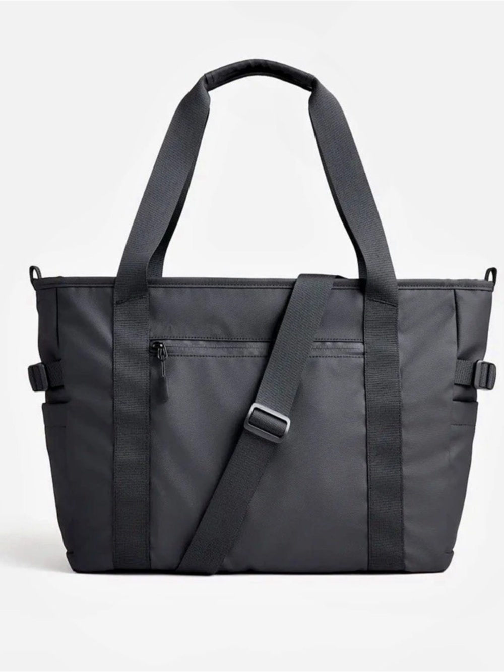 Quince Weatherproof Utility Tote Black Tote Bag With Removable Strap